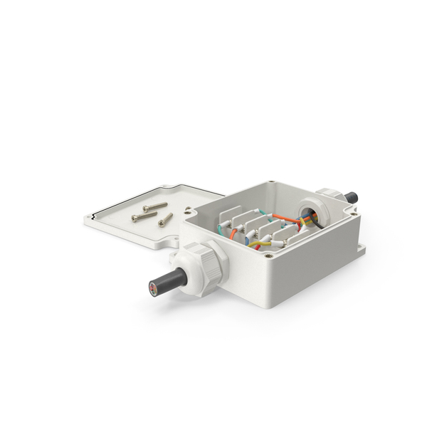 Wire: White Junction Box With 2 Wires PNG & PSD Images Wire: White Junction Box With 2 Wires PNG & PSD Images