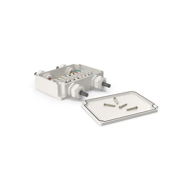Wire: White Junction Box With 4 Wires PNG & PSD Images Wire: White Junction Box With 4 Wires PNG & PSD Images