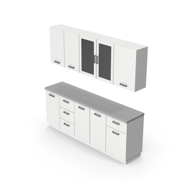 White Kitchen Cabinet PNG & PSD Images