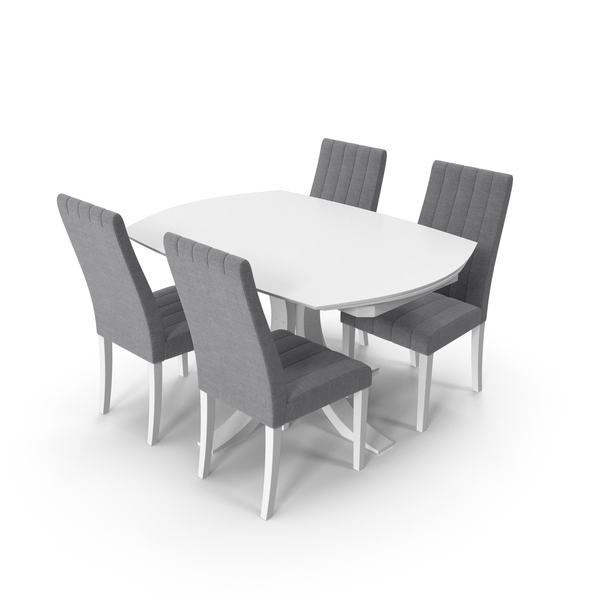 White Loft Dining Table Set PNG & PSD Images White Loft Dining Table Set PNG & PSD Images