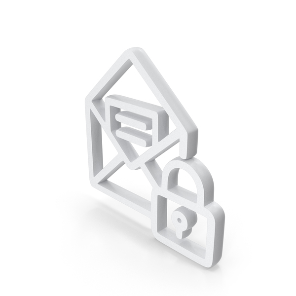 Symbols: White Mail Protection Icon PNG & PSD Images