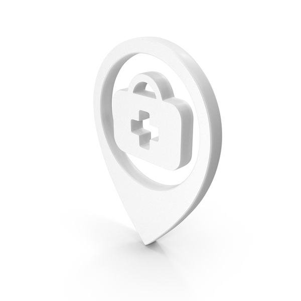 Symbols: White Medical Shop Location Pin Symbol PNG & PSD Images