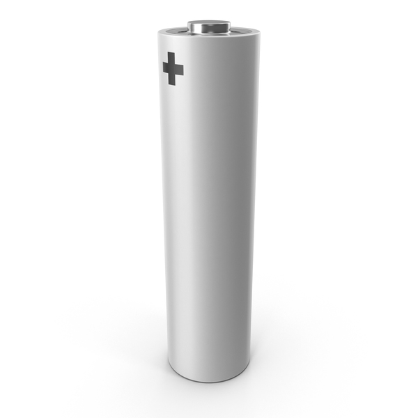 White Metallic AA Battery PNG & PSD Images
