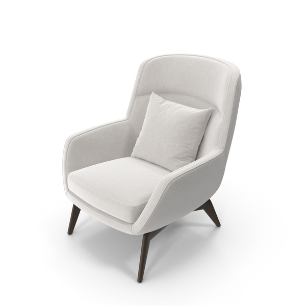 Arm Chair: White Modern Armchair PNG & PSD Images