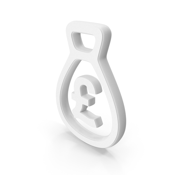 Symbols: White Money Bag Pound Currency Symbol PNG & PSD Images