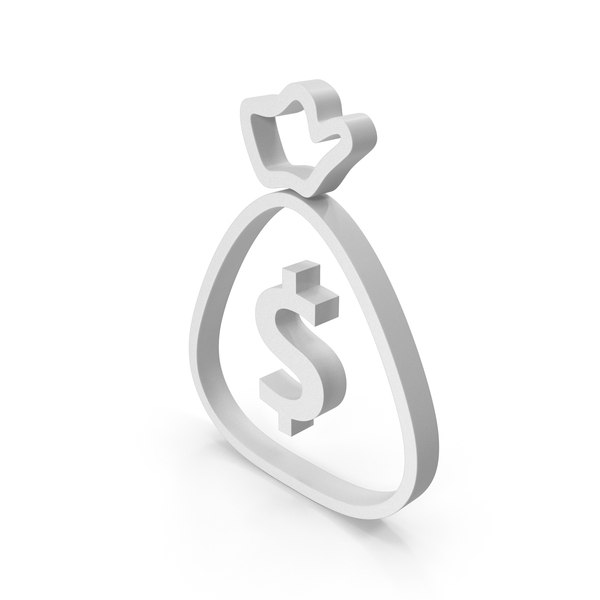 Symbols: White Money Bag Symbol PNG & PSD Images