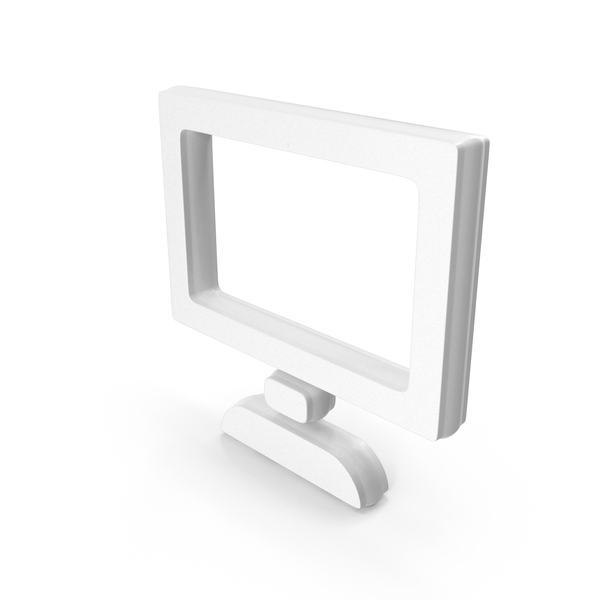 Logo: White Monitor Icon PNG & PSD Images