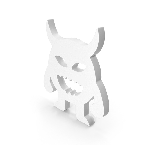 Symbols: White Monster Icon PNG & PSD Images Symbols: White Monster Icon PNG & PSD Images
