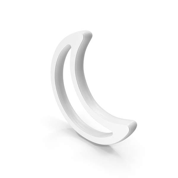 Symbols: White Moon Outline Symbol PNG & PSD Images