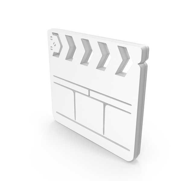 Symbols: White Movie Clapper Board Symbol PNG & PSD Images