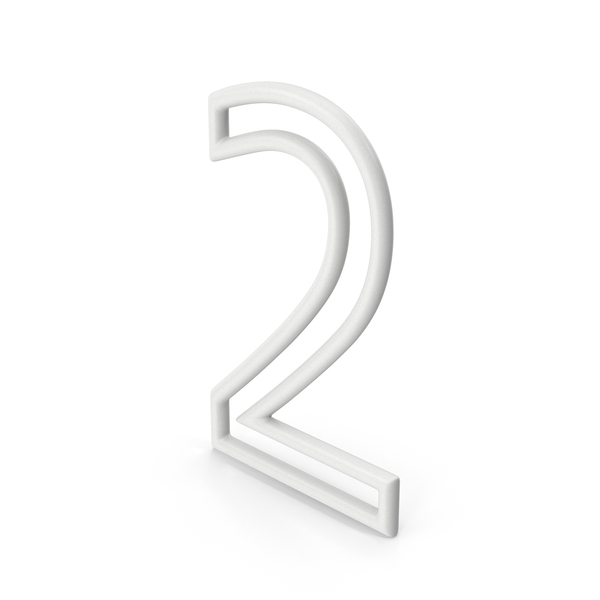 White Number 2 PNG & PSD Images