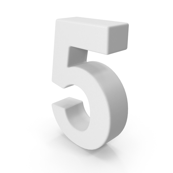 White Number 5 PNG & PSD Images