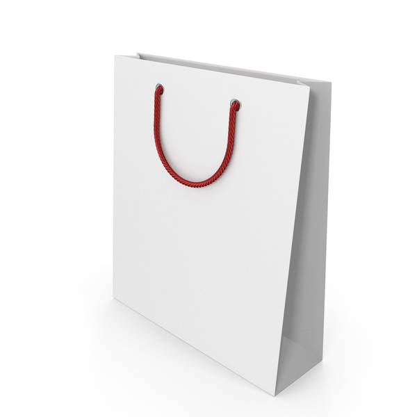 Gift: White Packaging Bag with Red Handles PNG & PSD Images Gift: White Packaging Bag with Red Handles PNG & PSD Images