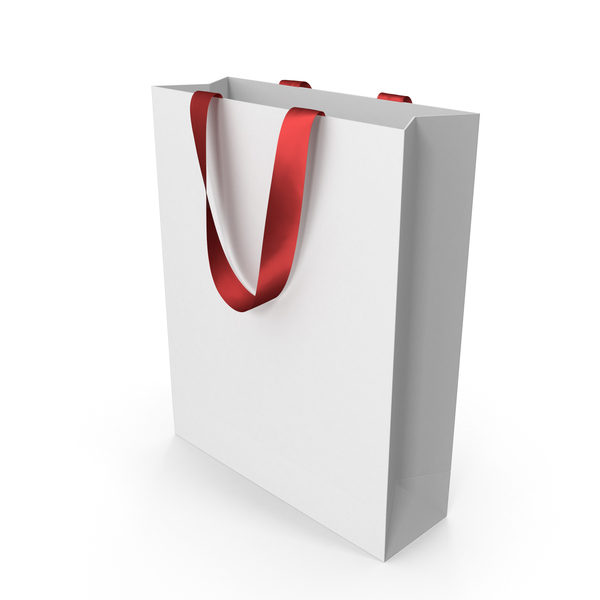 Gift: White Packaging Bag with Red Handles PNG & PSD Images Gift: White Packaging Bag with Red Handles PNG & PSD Images