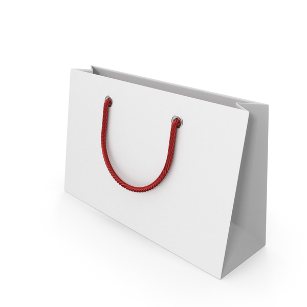Gift: White Packaging Bag with Red Handles PNG & PSD Images Gift: White Packaging Bag with Red Handles PNG & PSD Images