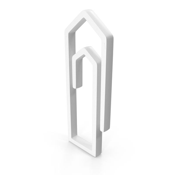 Symbols: White Paper Clip Icon PNG & PSD Images