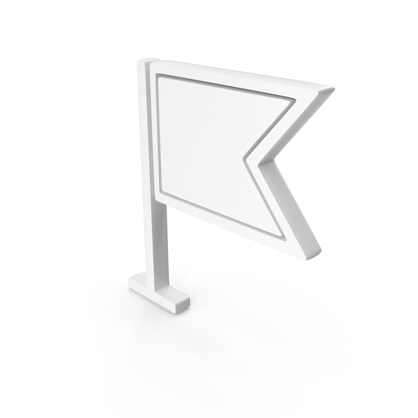 Symbols: White Pole And Flag Icon PNG & PSD Images