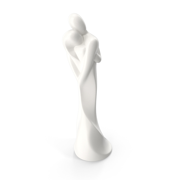White Porcelain Love Figurine PNG & PSD Images