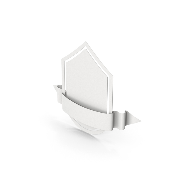 Kite Shield: White Ribbon Label And Banner PNG & PSD Images Kite Shield: White Ribbon Label And Banner PNG & PSD Images