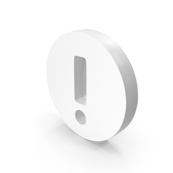 Symbols: White Round Exclamation Mark Symbol PNG & PSD Images