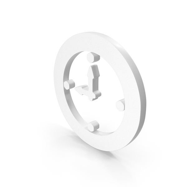 Symbols: White Round Watch Icon PNG & PSD Images