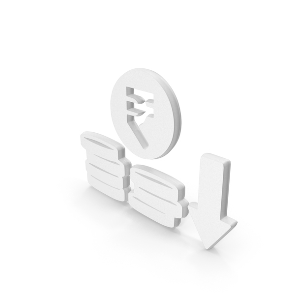 Symbols: White Rupee Fall Symbol PNG & PSD Images
