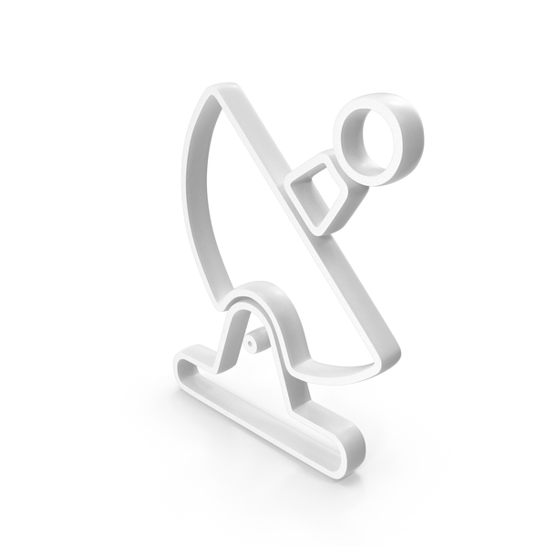 Symbols: White Satellite Antenna Outline Icon PNG & PSD Images