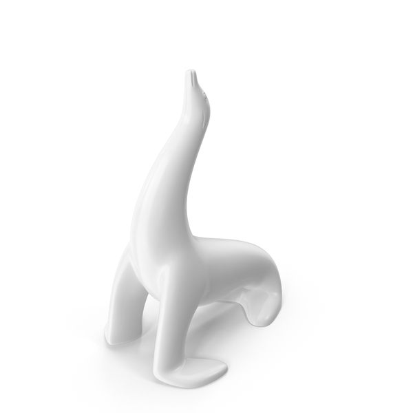 Figurine: White Seal Sculpture PNG & PSD Images