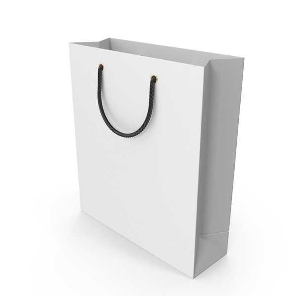 Gift: White Shopping Bag with Black Handles PNG & PSD Images Gift: White Shopping Bag with Black Handles PNG & PSD Images