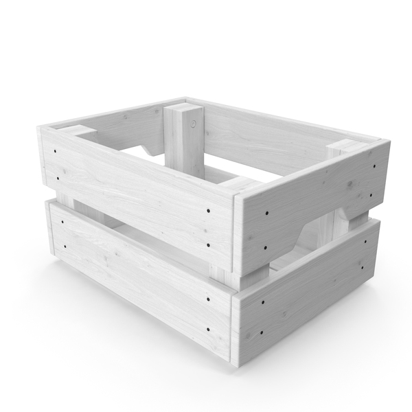 Wooden Box: White Small Wood Crate PNG & PSD Images