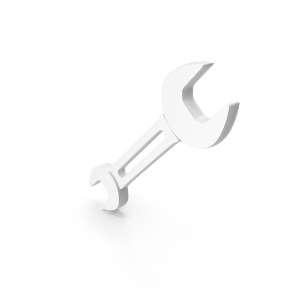Symbols: White Spanner Maintenance Repair Icon PNG & PSD Images