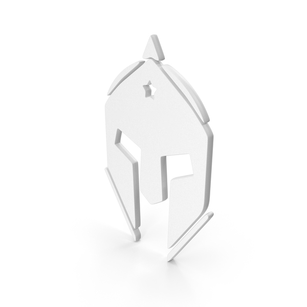 Greek: White Spartan Helmet Symbol PNG & PSD Images
