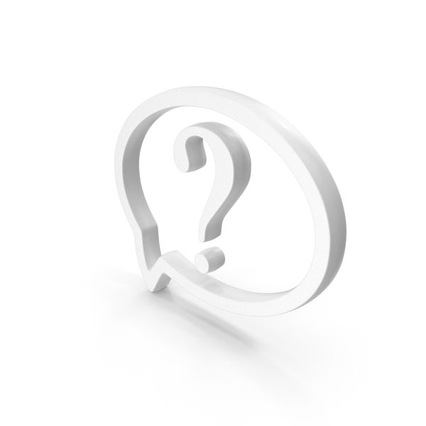 Symbols: White Speech Bubble Question Mark Sign PNG & PSD Images