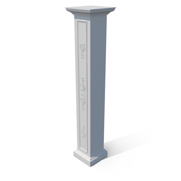 White Square Decorative Column PNG & PSD Images