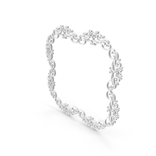 General Decor: White Square Wreaths Frame PNG & PSD Images