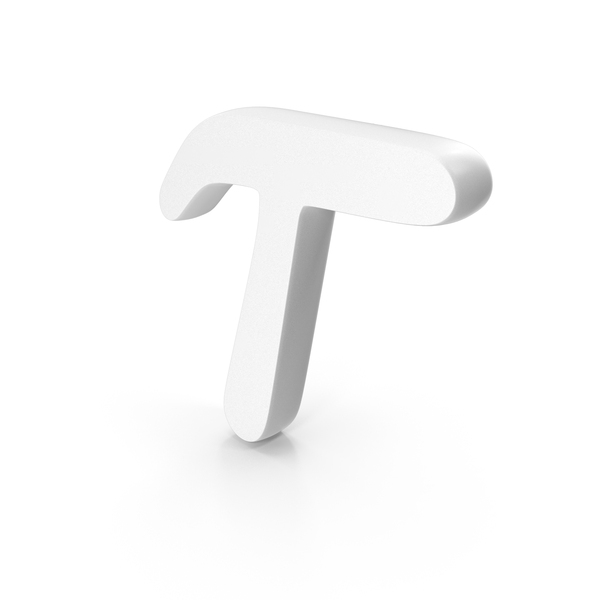 Mathematical Symbols: White Tau Math Symbol PNG & PSD Images