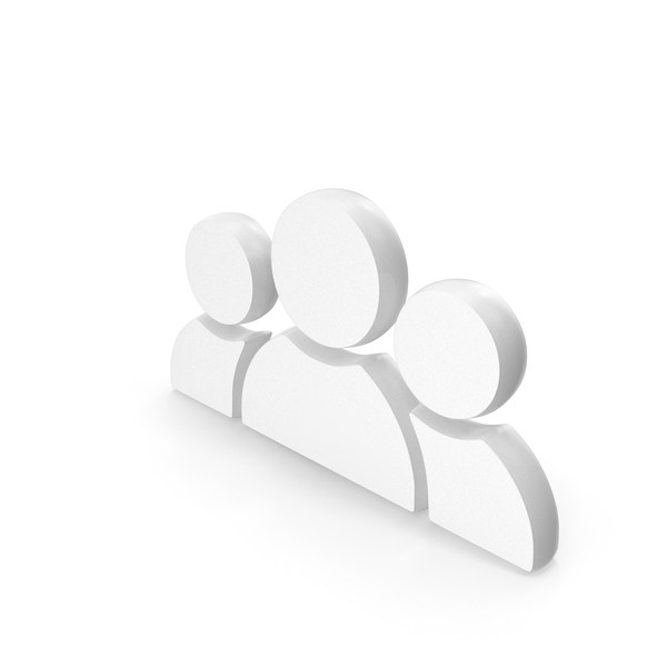 Symbols: White Three Persons Group Icon PNG & PSD Images