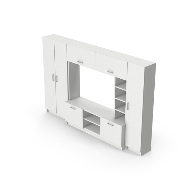 Stand: White TV Unit PNG & PSD Images