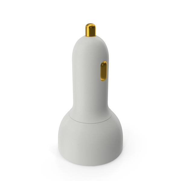 Cellphone: White USB Type C Car Charger PNG & PSD Images Cellphone: White USB Type C Car Charger PNG & PSD Images