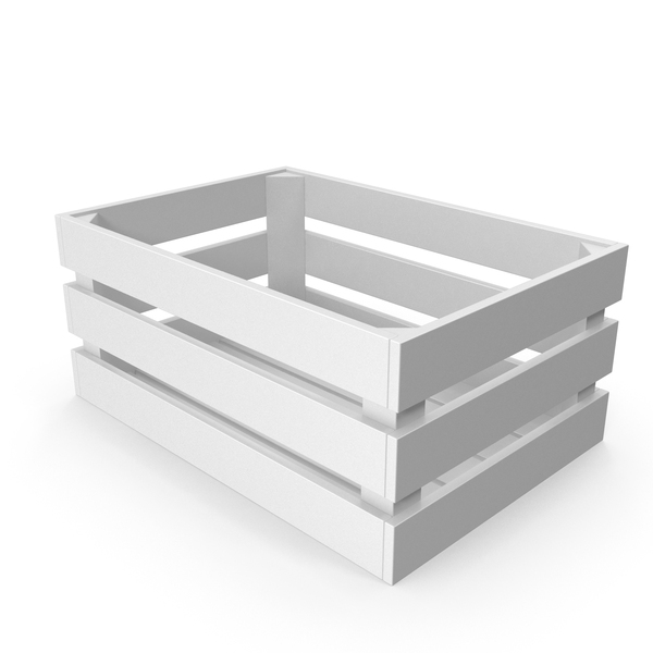 White Wooden Crate PNG & PSD Images