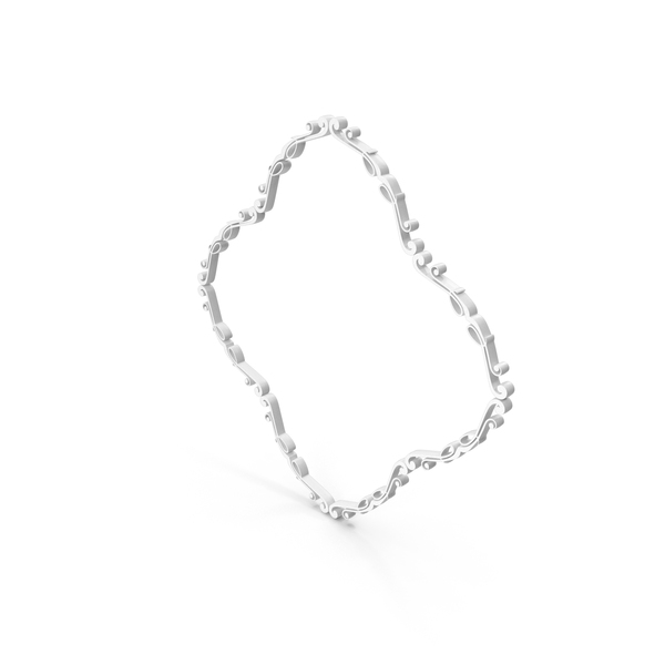 General Decor: White Wreaths Frame PNG & PSD Images