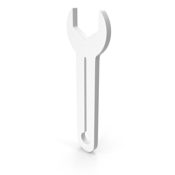 Symbols: White Wrench Symbol PNG & PSD Images
