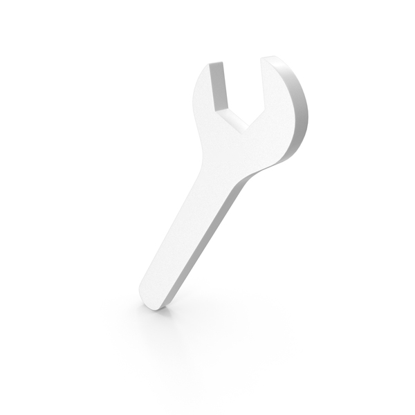 Symbols: White Wrench Symbol PNG & PSD Images