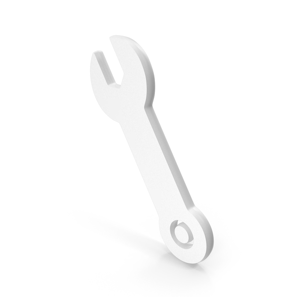 Symbols: White Wrench Symbol PNG & PSD Images