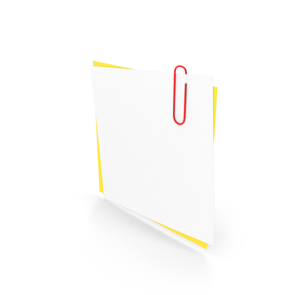 White & Yellow Papers With Paper Clip PNG & PSD Images White & Yellow Papers With Paper Clip PNG & PSD Images