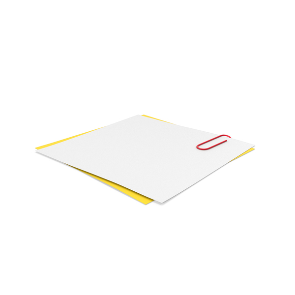 Sticky Note: White & Yellow Papers With Paper Clip PNG & PSD Images Sticky Note: White & Yellow Papers With Paper Clip PNG & PSD Images