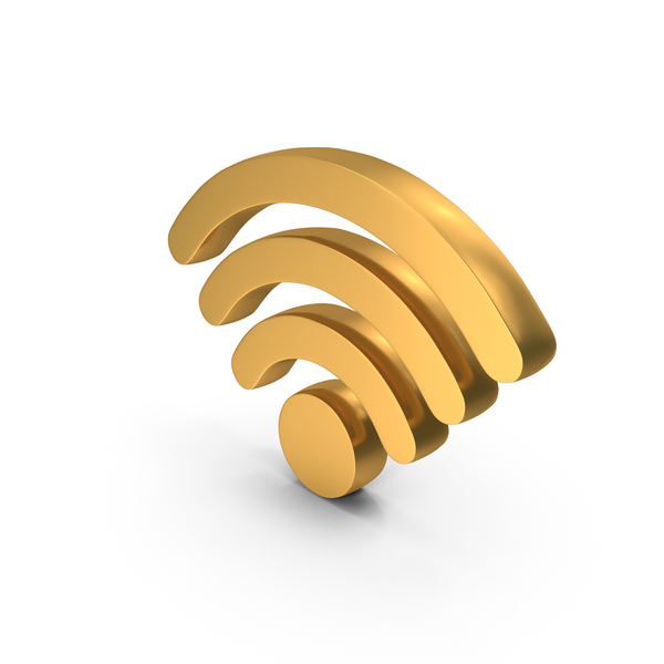 Wi Fi: Wi Fi Symbol Gold PNG & PSD Images