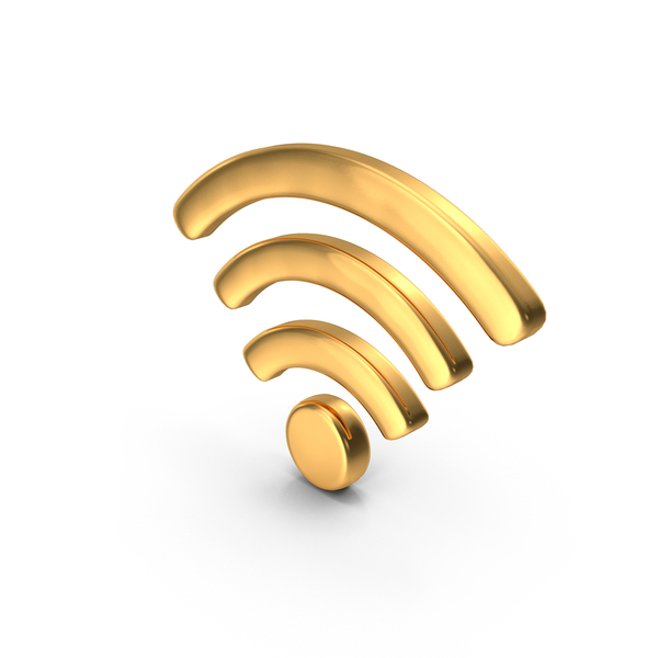 Logo: WIFI SYMBOL GOLD PNG & PSD Images