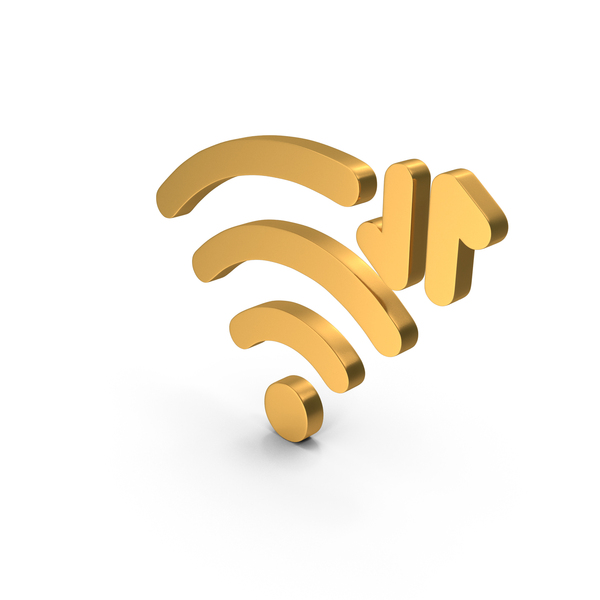 Symbols: Wifi Symbol Icon Gold PNG & PSD Images