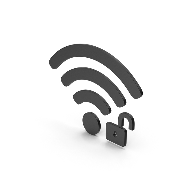 Wi Fi: WIFI Unlocked Black Symbol PNG & PSD Images